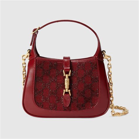 Jackie 1961 GG crystal mini bag in red 